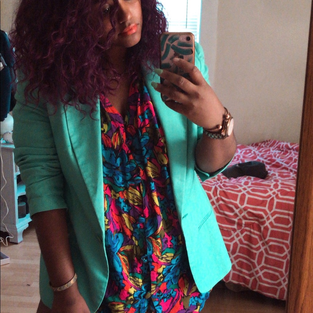 Vintage Turquoise Blazer